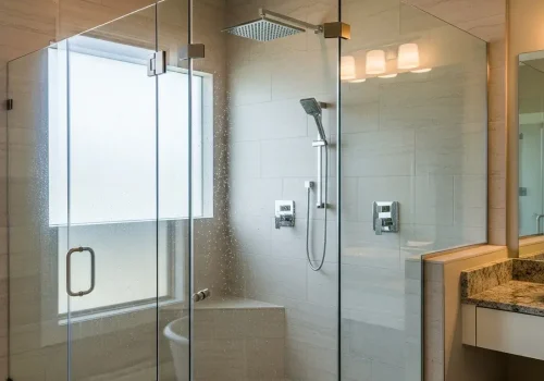custom cut glass shower doors in austin tx