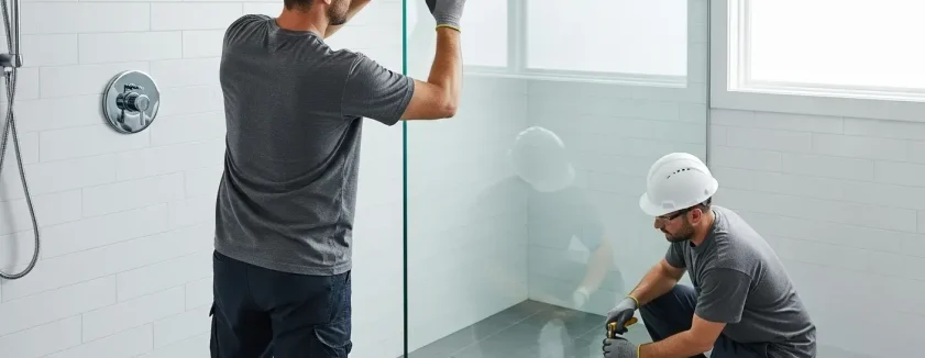 shower glass installation